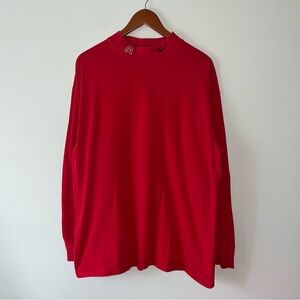 Nike Team Men's‎ Red Long Sleeve Shirt (LARGE)